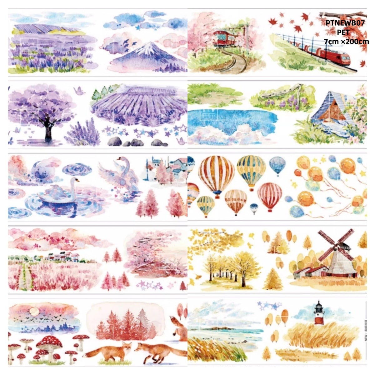 NEW B (Sunset ,Flower door ,The four seasons ,Store , Road sign ,Highway) 10 Styles LOOPS