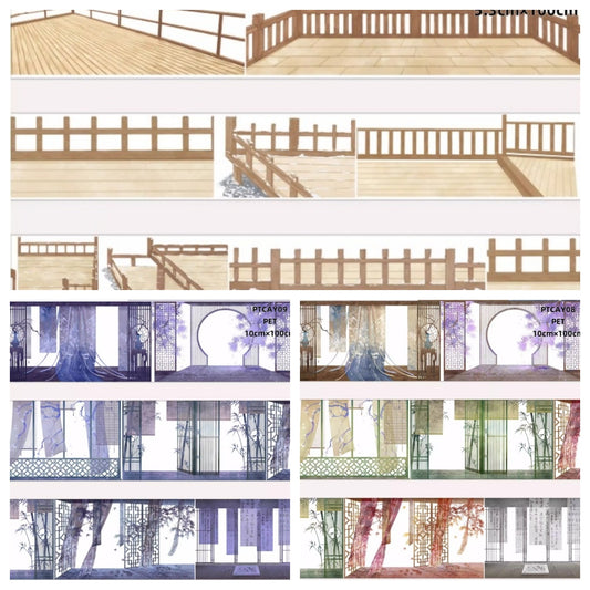 Chang An Yue B(Byobu ,Screen paintings ,Trestle work) 3 Styles LOOPS