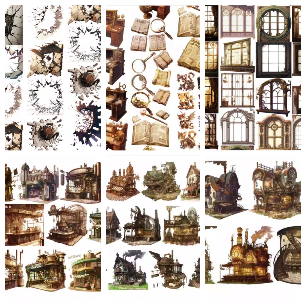 Xiao Ke Ai C (Punk Series,Broken,Coffees,Study,Window ) 9 Styles LOOPS