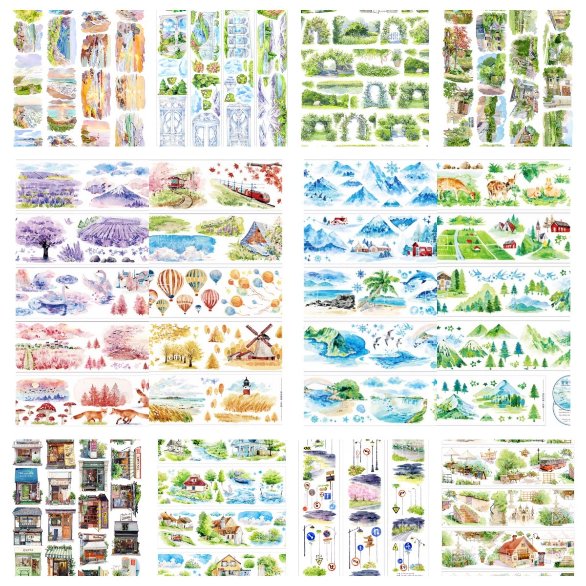 NEW B (Sunset ,Flower door ,The four seasons ,Store , Road sign ,Highway) 10 Styles LOOPS