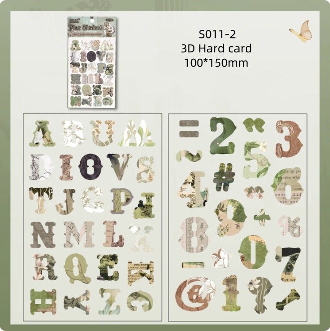 S011-Flower Pavilion Series Sticker 4 Styles