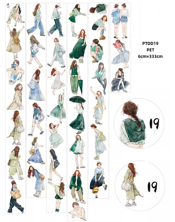 Ding Ding 3 ( character , boys and girls ,girls and pet ,summer girl ) 6 Styles LOOPS