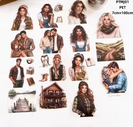 Ma.Journaling Small Town Folks ( European and American girls ) 11 Styles LOOPS