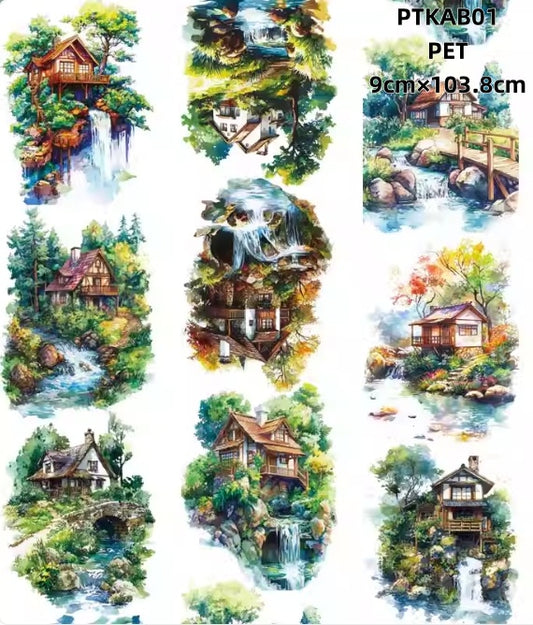 Xiao Ke Ai B ( Log cabin , Rivulet ,Ravine steam )8 Styles LOOPS