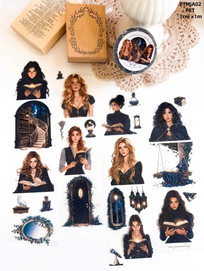 Ma.Journaling Dark Night ( European and American girls ,Hallowmas ) 12 Styles LOOPS
