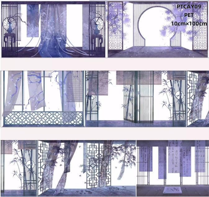 Chang An Yue B(Byobu ,Screen paintings ,Trestle work) 3 Styles LOOPS