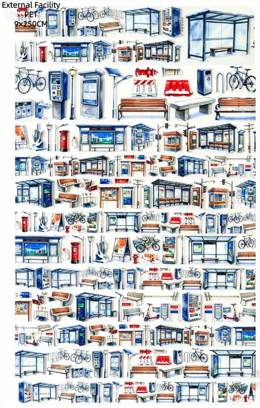 Limited Edition《Zhai Mao Ju 》Transportation vehicls,Road signs,street lamps (Loop)