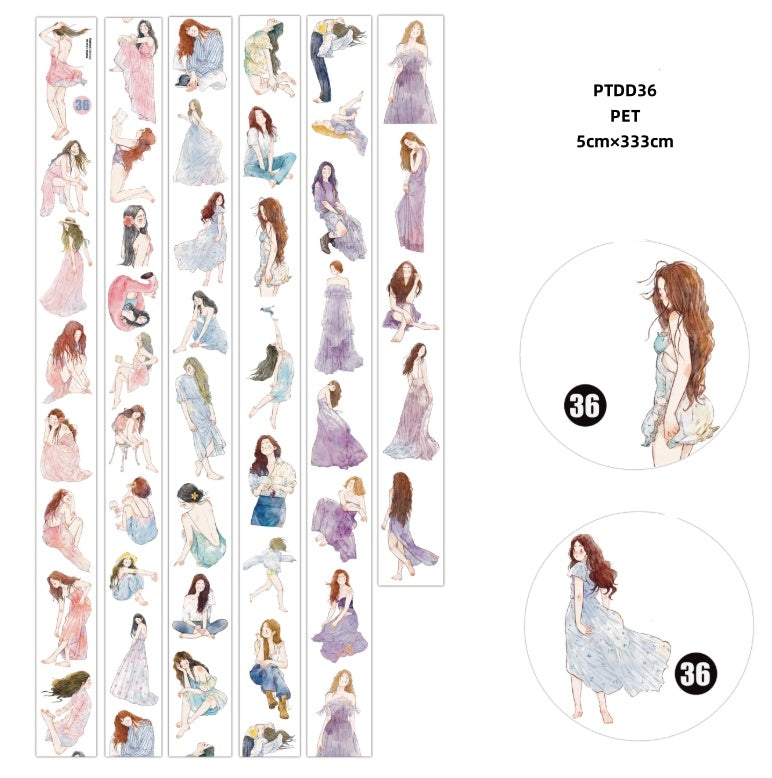 Ding Ding 3 ( character , boys and girls ,girls and pet ,summer girl ) 6 Styles LOOPS