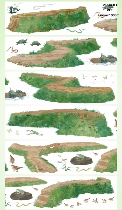 Shi An Jia C(Terraced fields ,Country ,Rape flower ,Mountain and flower water ,Field animals ,earthworm,tortoise,butterfly,frog) 8 Styles LOOPS