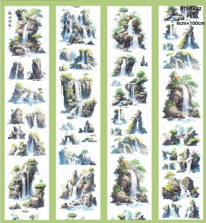 San Du Wen Chuang A (Alice castle ,Falls ,Flower bed ,Seascape ,A landscape of lakes anf mountains ,Autumn scenery , Snow mountain ,Snowy wooden cabin )7 Styles LOOPS