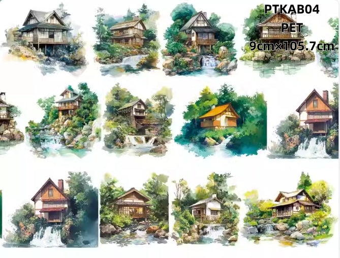 Xiao Ke Ai B ( Log cabin , Rivulet ,Ravine steam )8 Styles LOOPS