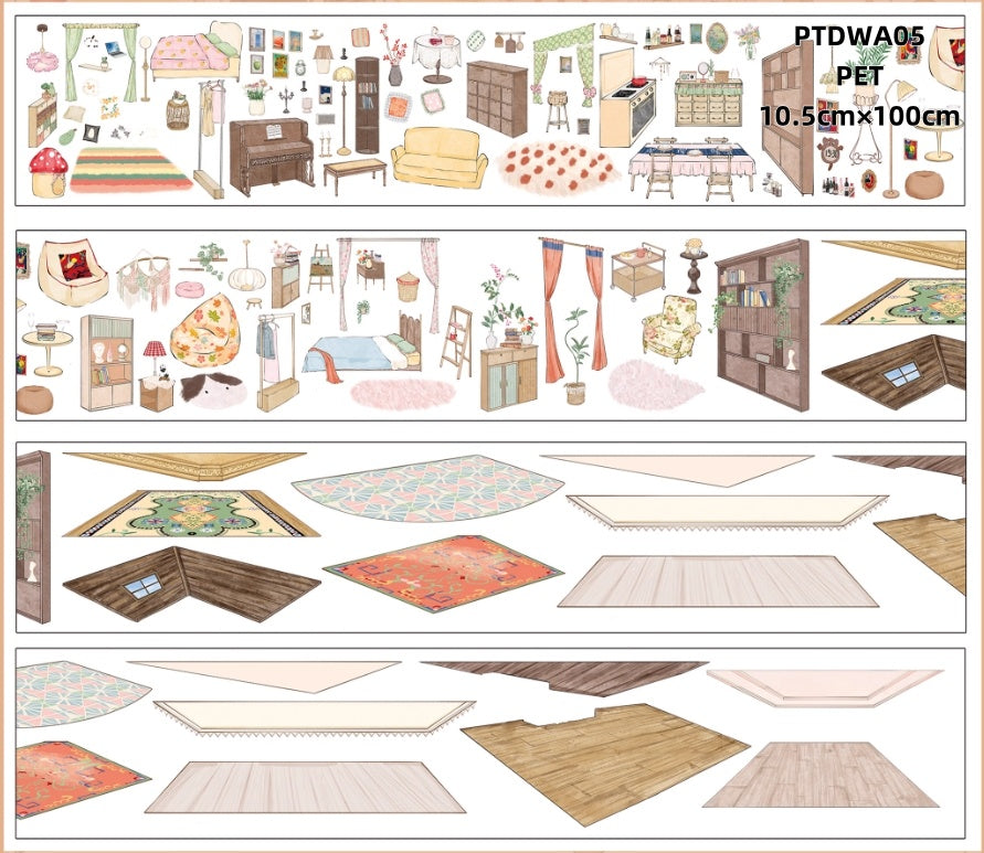 Da Wang A ( Pavement , Ground of light and shadow ,Ancient style ang modern style interior background, carpet ) 6 Styles