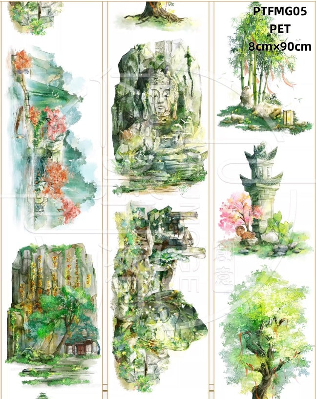 Fu Mo Ge 1 ( Glassland, thunderstorm,pavement,bridge,pavilion ) 9 Styles LOOPS