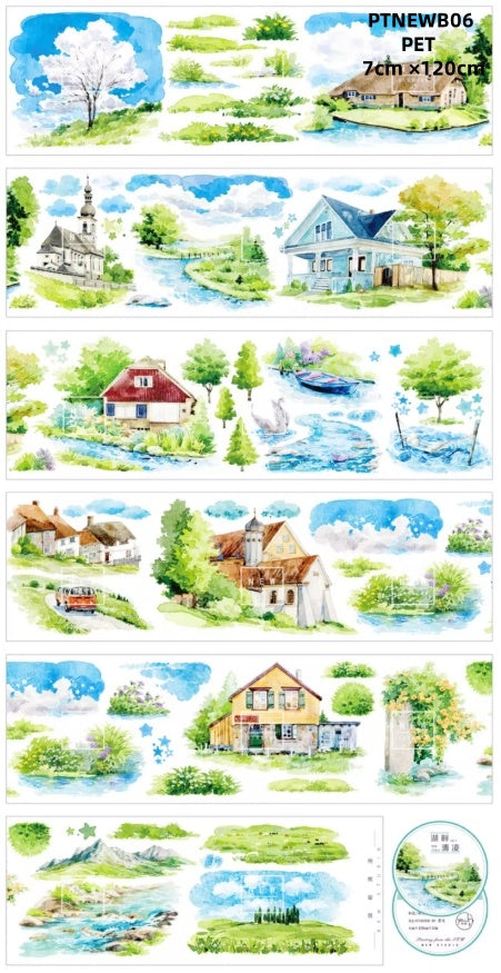 NEW B (Sunset ,Flower door ,The four seasons ,Store , Road sign ,Highway) 10 Styles LOOPS