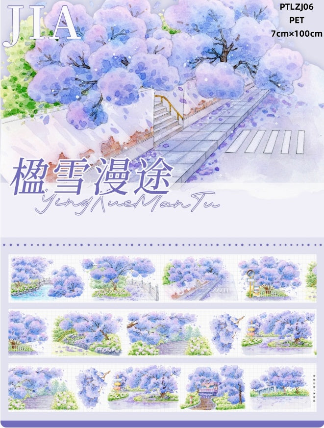 Li Zhi Jia ( Floor ,Ceiling , Log cabin ,Riverr,Flower ,Grass ,Seaside scenery) 6 Styles LOOPS