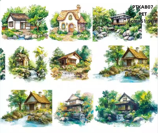 Xiao Ke Ai B ( Log cabin , Rivulet ,Ravine steam )8 Styles LOOPS