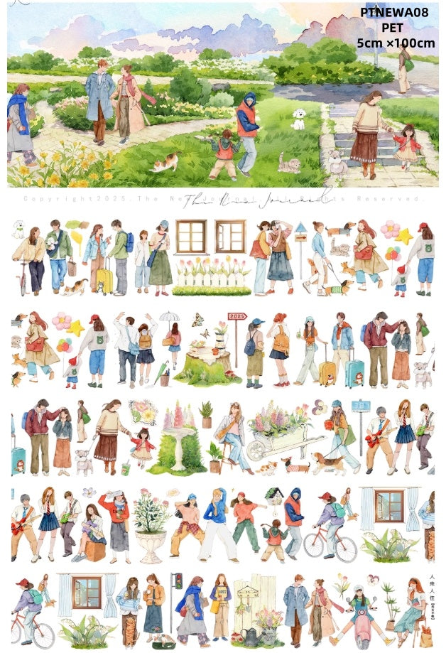 NEW A ( Forest ,The forest path,The house in the forest,Street peple ,Wilderness ,Camping area ,Camping tent ,Camping ,Flowers and plants ,Heavy traffic on the street,Log cabin )9 Styles LOOPS
