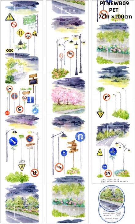 NEW B (Sunset ,Flower door ,The four seasons ,Store , Road sign ,Highway) 10 Styles LOOPS