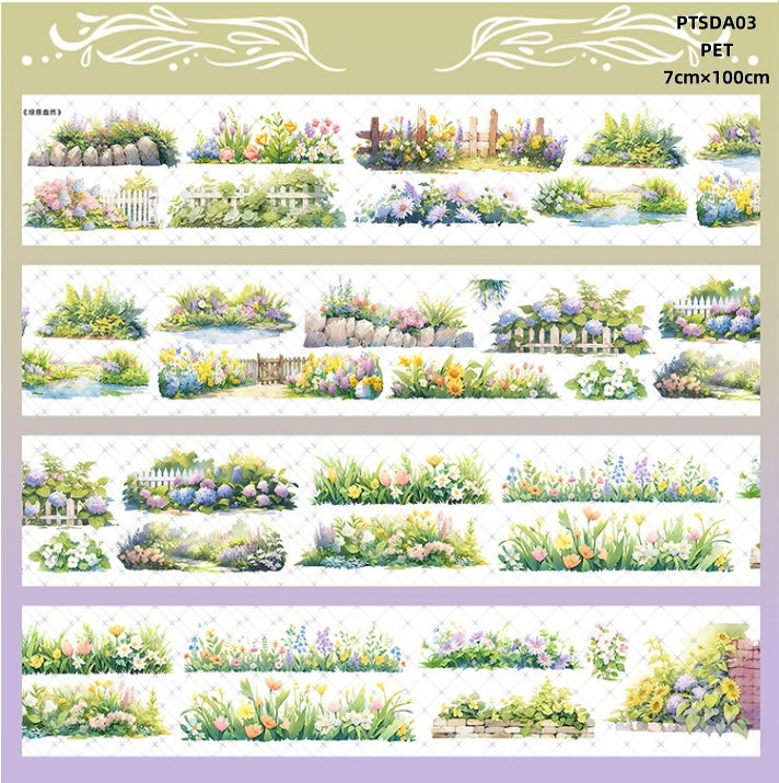 San Du Wen Chuang A (Alice castle ,Falls ,Flower bed ,Seascape ,A landscape of lakes anf mountains ,Autumn scenery , Snow mountain ,Snowy wooden cabin )7 Styles LOOPS