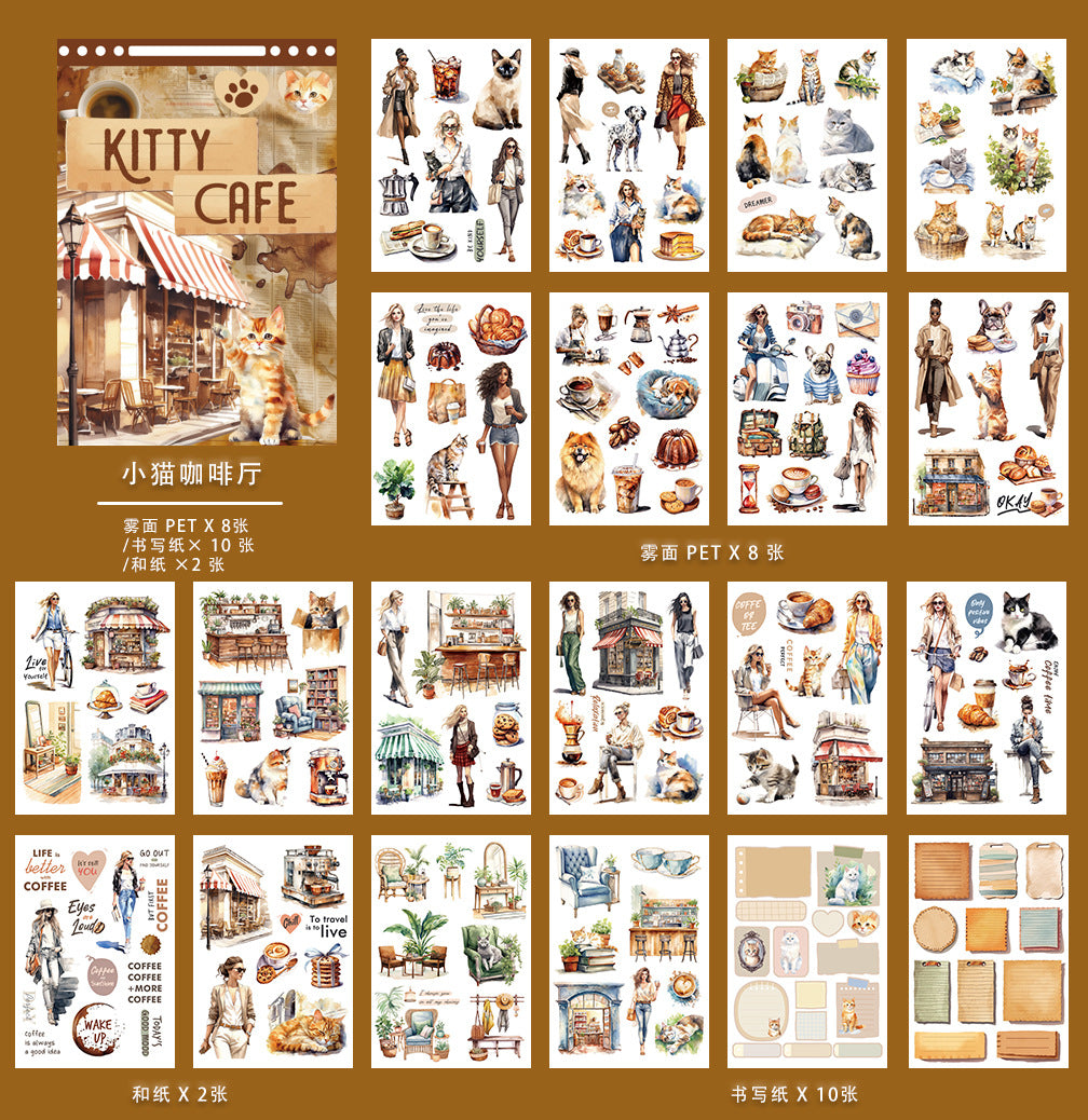 ST-B-13New PET precut-Vintage sticker book--02