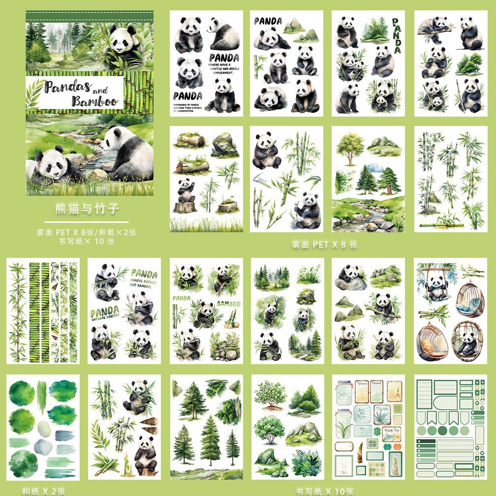 ST-B-22 new retro character sticker book art garbage hand account material pet creative decoration collage landscaping sticker book
