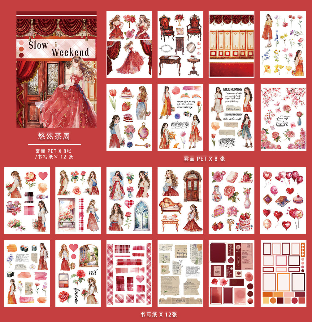 ST-B-12New PET precut-Vintage sticker book--01