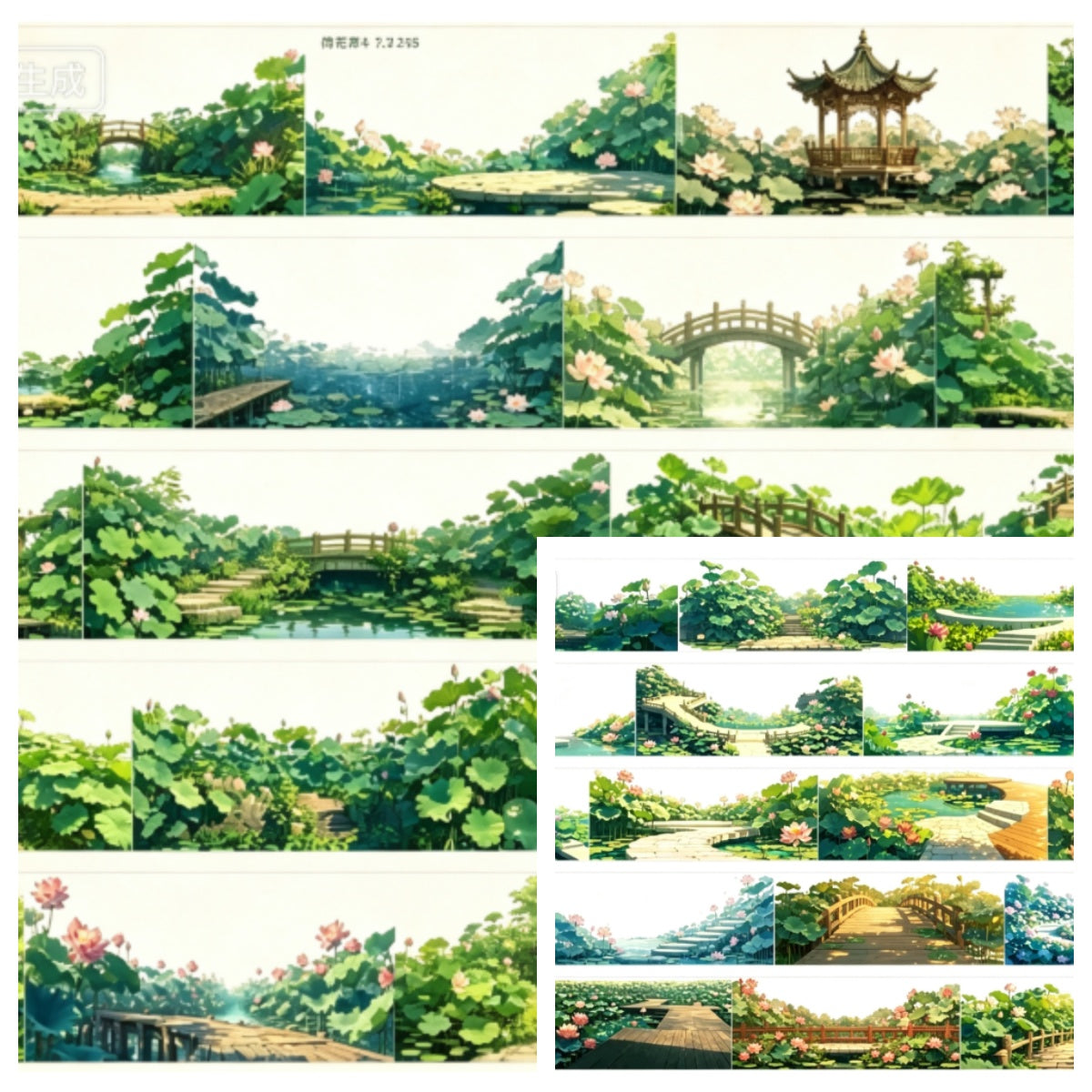 Limited Edition《Zhai Mao Ju 》Lotus,Lotus pond (Loop)