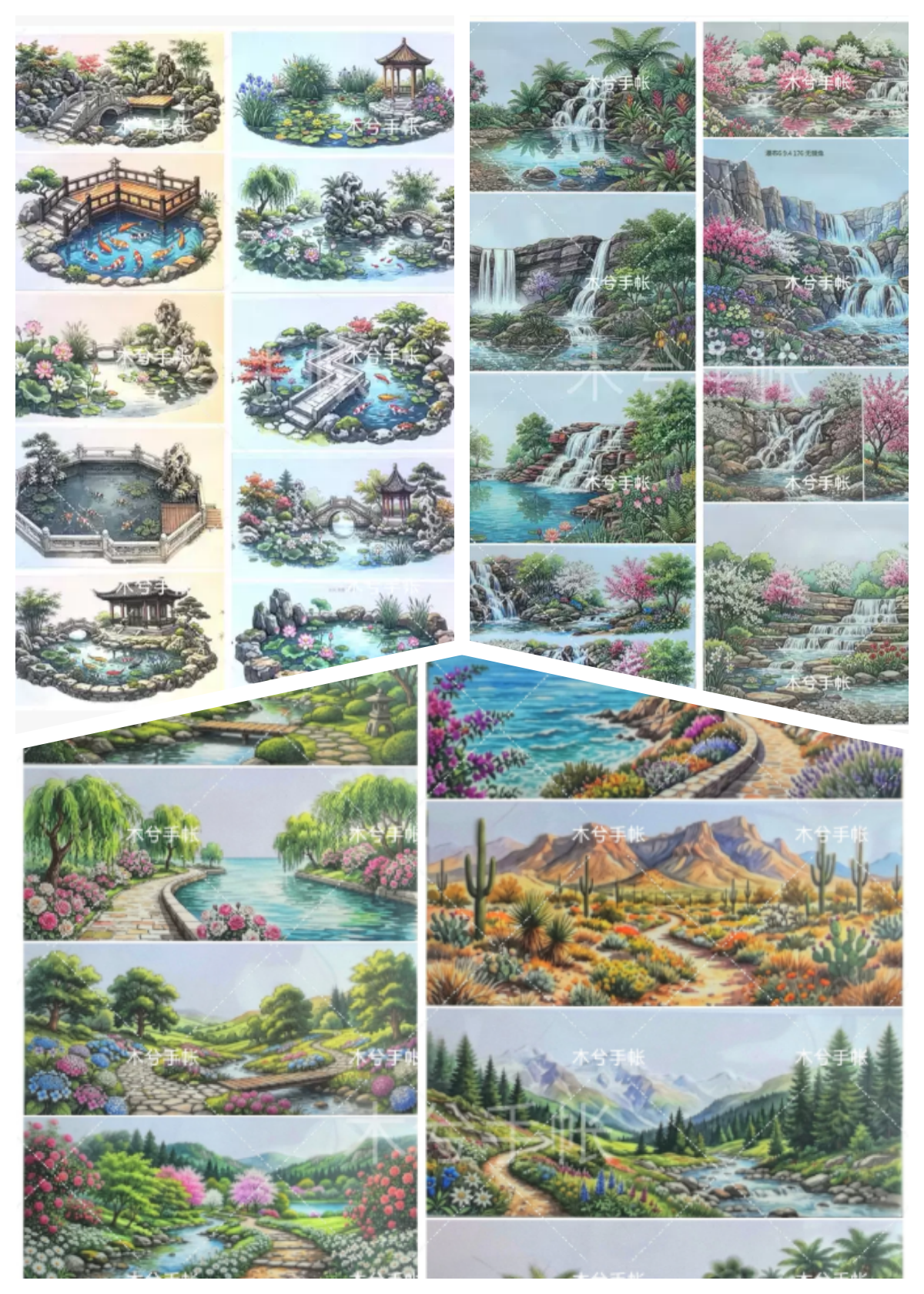 Limited Edition《Zhai Mao Ju 》Waterfall ,Journey of wanderlust and Ancient style pond (Loop)