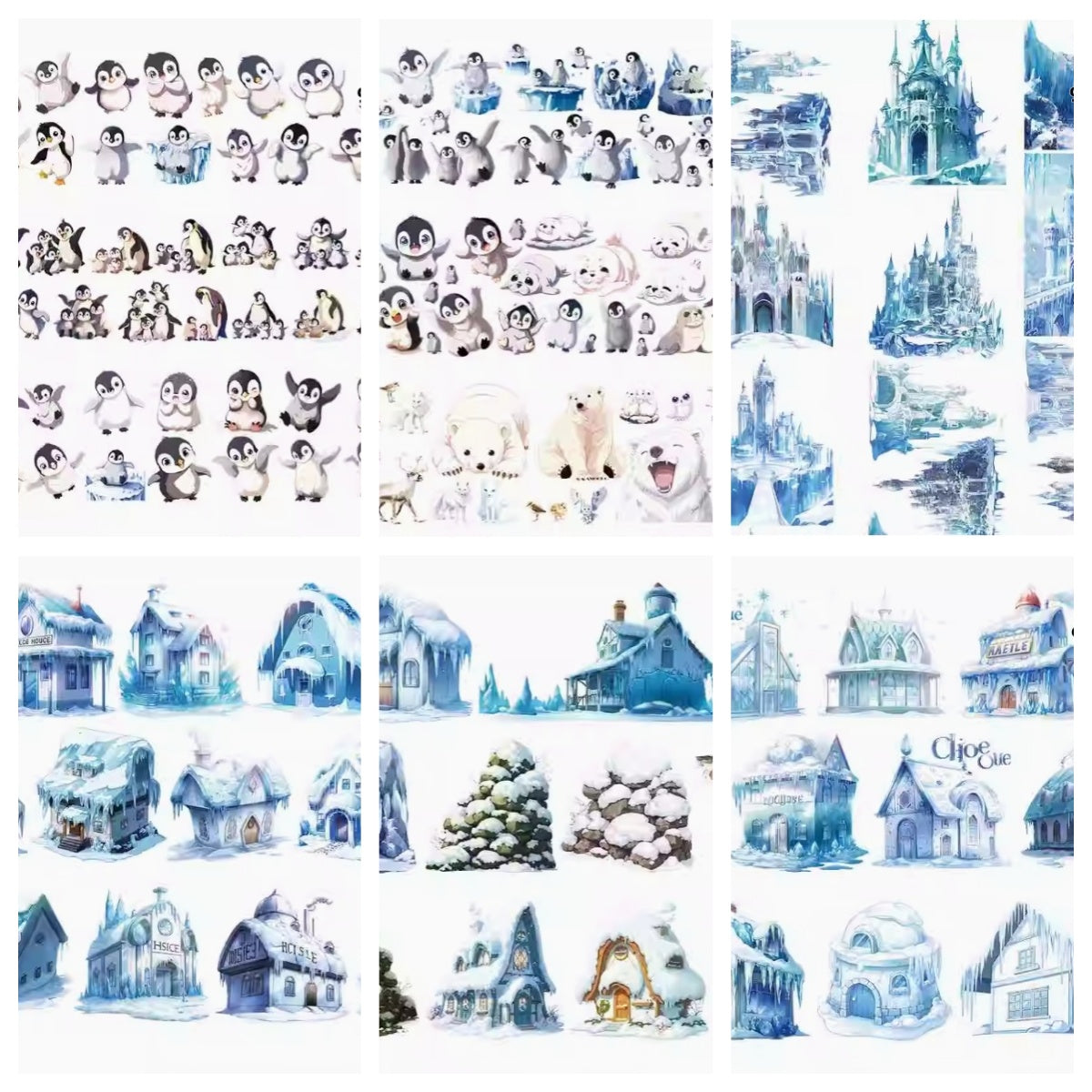 Xiao Ke Ai V ( Penguin ,Arctic animals,Igoo,Snowhouse ) 6 Styles LOOPS