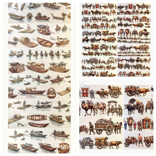 Limited Edition《Zhai Mao Ju 》Boat ,Carriage (Loop)
