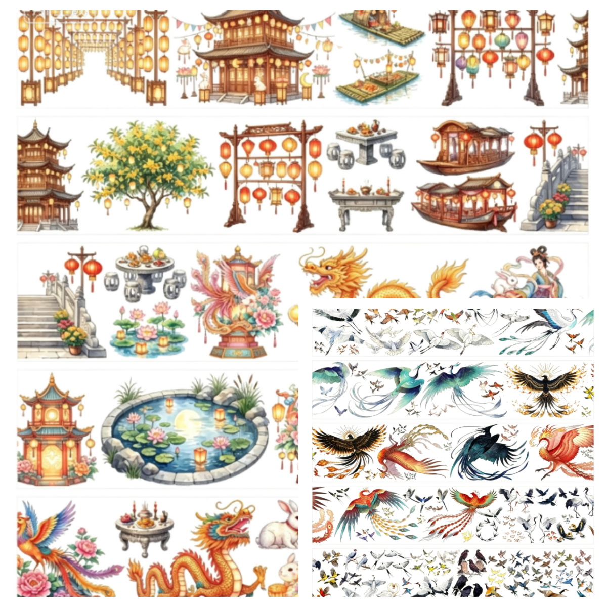 Limited Edition《Zhai Mao Ju 》Bird ,Mid autumn festival decorations (Loop)