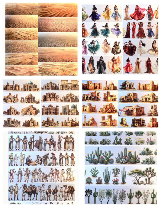 Limited Edition《Zhai Mao Ju 》Desert ,desert house ,desert people and cautus ( Loop )