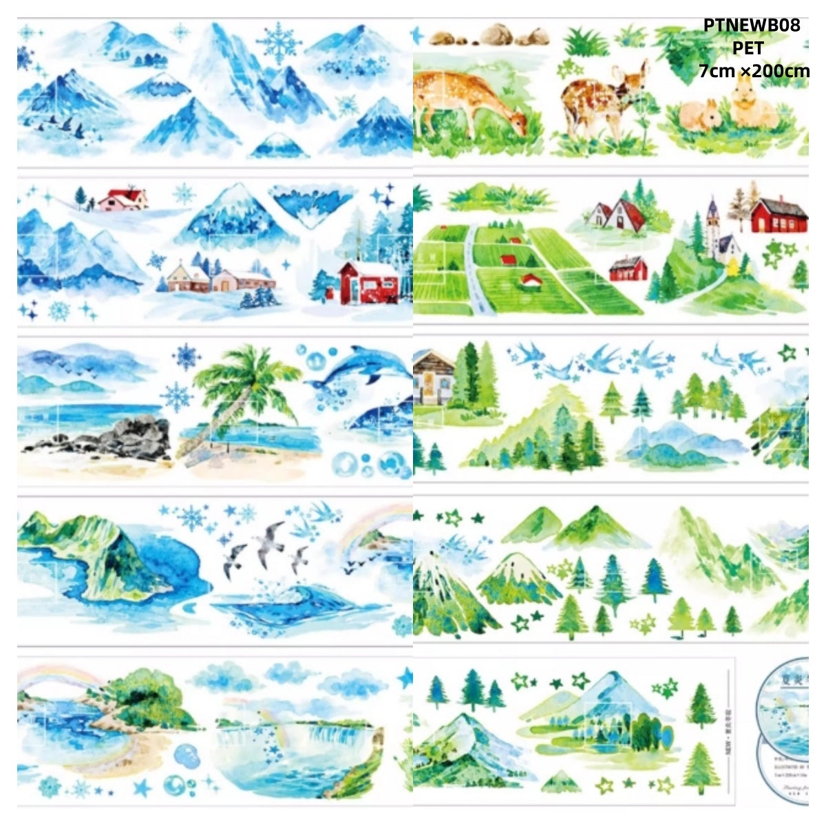 NEW B (Sunset ,Flower door ,The four seasons ,Store , Road sign ,Highway) 10 Styles LOOPS