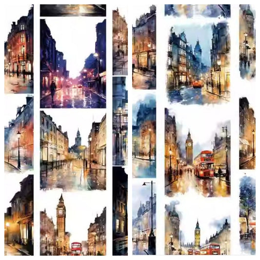 Xiao Ke Ai T ( Nostalgia , Retro architecture ,Night scene ） 2 Styles LOOPS