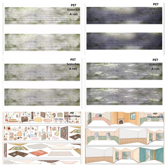 Da Wang A ( Pavement , Ground of light and shadow ,Ancient style ang modern style interior background, carpet ) 6 Styles