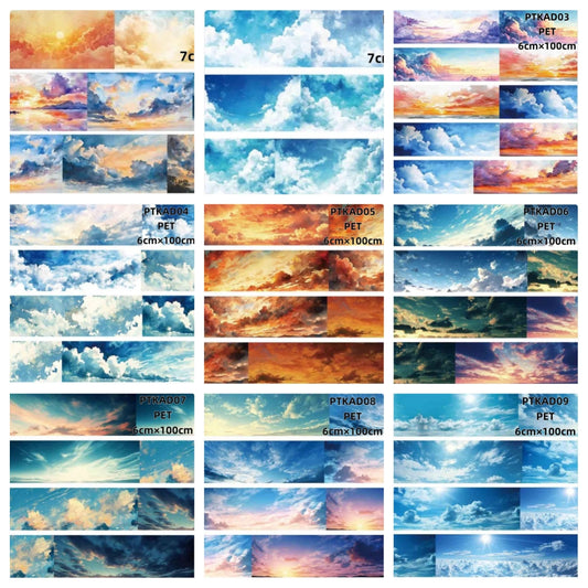 Xiao Ke Ai D ( The sky of the burning clouds , Morning or evening glow,Transparent ) 9 Styles LOOPS