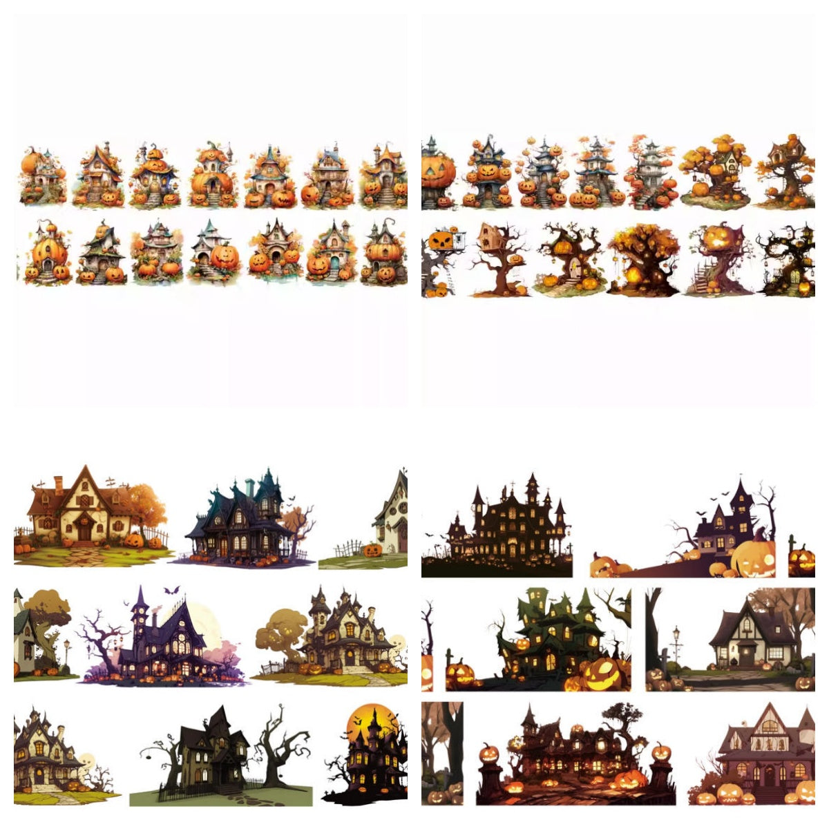 Xiao Ke Ai F1 ( Halloween, jack o'lantern ,pimpkin lamp ,Pimpkin house ) 4 Styles LOOPS