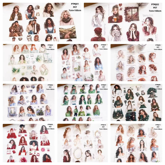 Ma.Journaling Small Town Folks ( European and American girls ) 11 Styles LOOPS