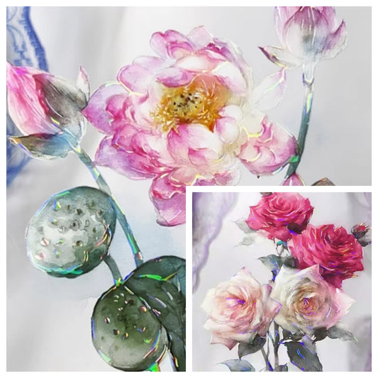 Li Fu Gui Shou Zhang ( Lotus ,Four Season Flower ) 2 Styles LOOPS