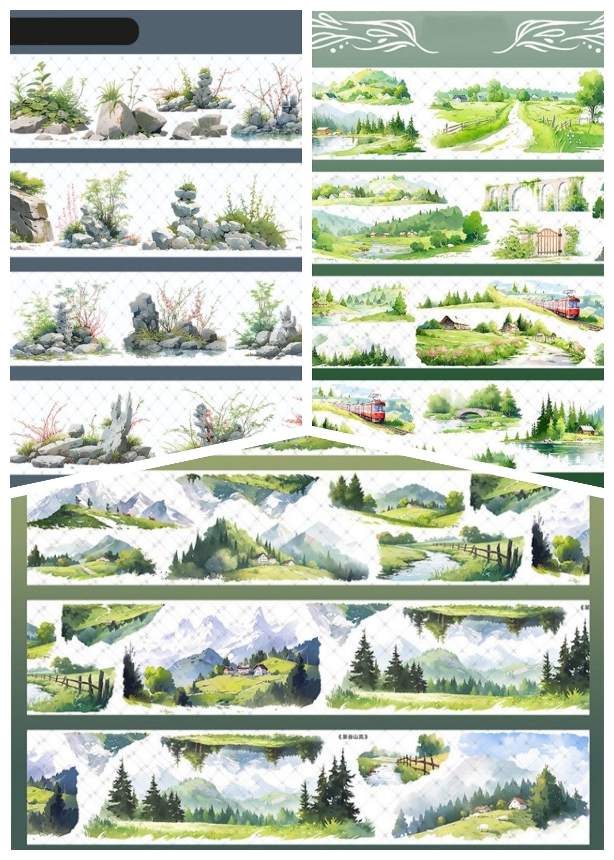 San Du Wen Chuang E(Rock ,Spring fields,Mountain) 3 Styles LOOPS