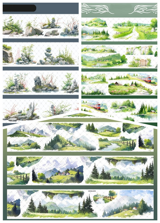 San Du Wen Chuang E(Rock ,Spring fields,Mountain) 3 Styles LOOPS