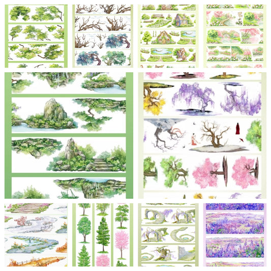 Shi An Jia B(Tree,Withered tree,Steps ,Four seasons tree ,Rockery,lavender ) 10 Styles LOOPS