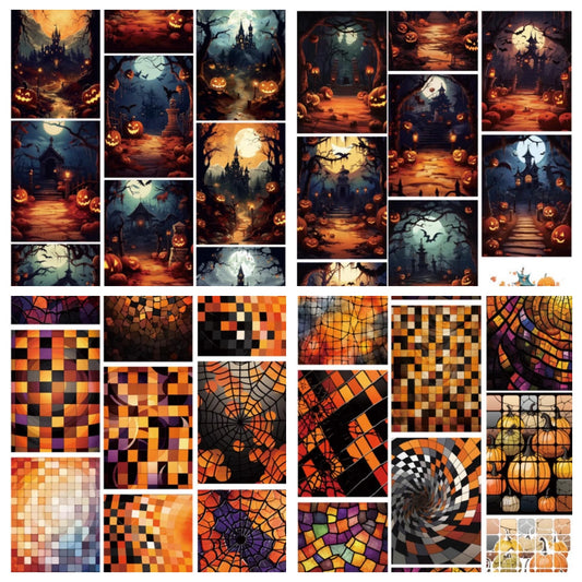 Xiao Ke Ai D1 No white ink ( Halloween Background ) 4 Styles LOOPS