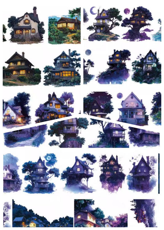 Xiao Ke Ai B1 YE WU ( The house at night ) 2 Sizes 3 Styles LOOPS