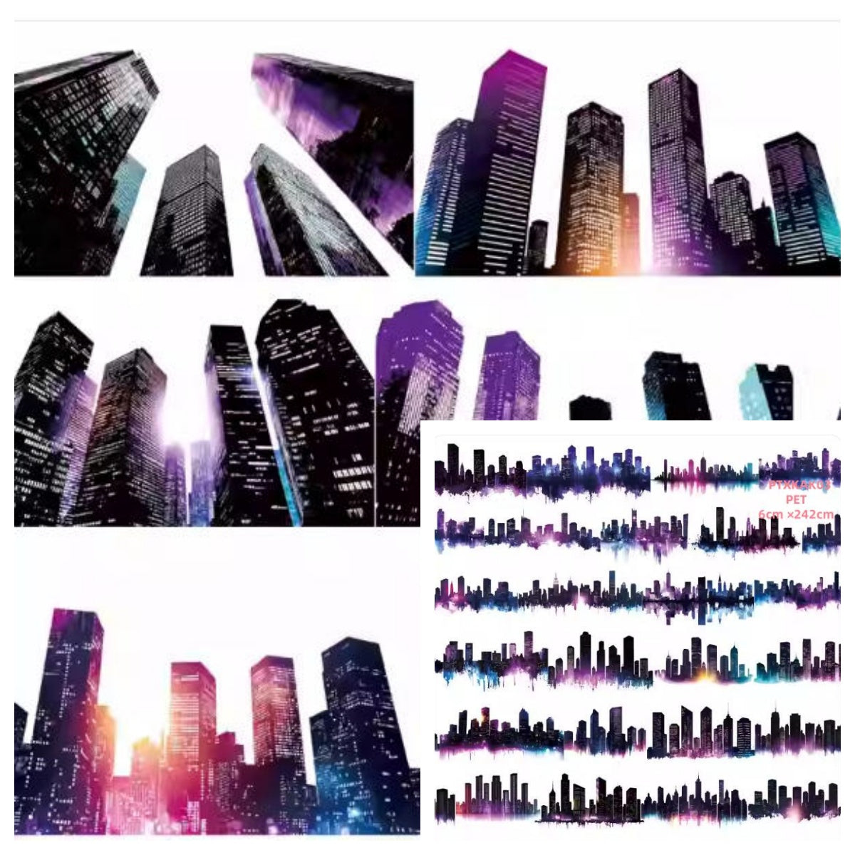 Xiao Ke Ai K1 ( City sketch ,Neon city ) 2 Styles LOOPS