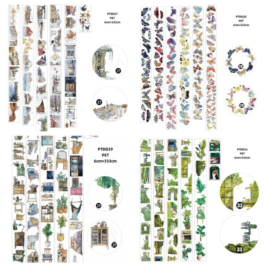 Ding Ding 4 ( winter scenery  ,butterfly ,furniture ,flowerpot ,spring scenery ) 4Styles LOOPS