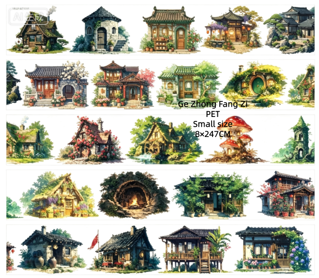 Limited Edition《Zhai Mao Ju 》All kinds of houses,Ancient style stage (Loop)