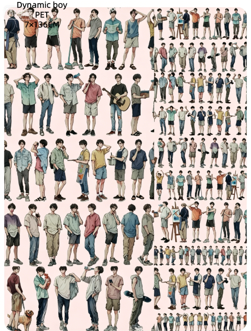Limited Edition《Zhai Mao Ju 》Modern figures ,Boy and Girl ( Loop )