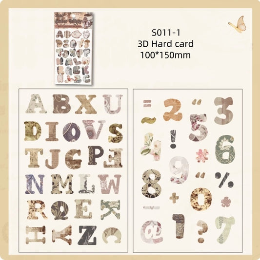 S011-Flower Pavilion Series Sticker 4 Styles