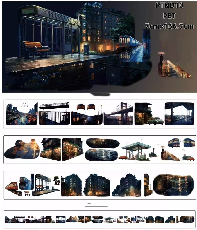 Nai Dong 7 （ Amusement park, hot air balloon ,kite ,fireworks ,castle,Nighttime road ,Rainy night road surface,city night view) 11 Styles  LOOPS